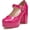 rose pink, variant on Women  uniform shoes, platform high heels, T-strap, round toe, patent leather Mary Jane shoes