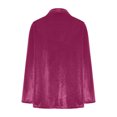 thumbnail image 6 of FAIWAD Womens Velvet Tunic Tops Long Sleeve V Neck Trendy Solid Color Lightweight Velour Tops, 6 of 6