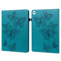 Allytech iPad 10th Gen Case, iPad 10.9" 2022 Case, PU Leather Butterfly Embossed Shockproof Auto Sleep Wake Pencil Holder Kickstand Elastic Band Protective Case Cover for Apple iPad 10th Gen 10.9"