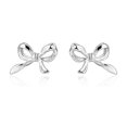 thumbnail image 5 of Pendientes de botón con lazo para mujer, modernos, sencillos, estilo frío, elegantes, diseño de nicho de celebridades en línea, pendientes huecos, 5 of 5