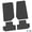 Black, variant on Flextread Floor Mats for 07-13 Jeep Wrangler JK 2-Door - Mopar Licensed Factory Fit - Black w/ Rubicon Insert - 100% Made in USA