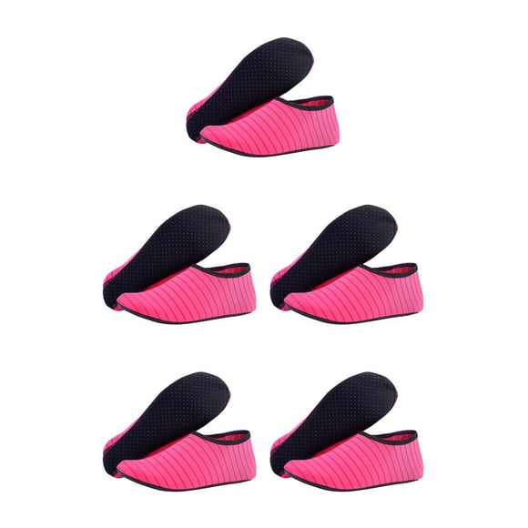 Zapatos de playa Soidarity Antideslizantes Secado rápido Calcetines descalzos Rosa roja XS 5Conjunto