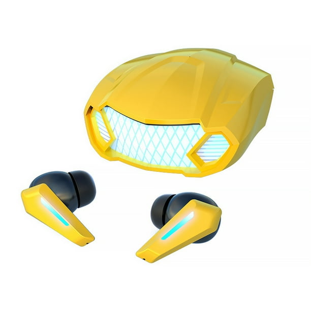 Auricular Wireless 42dB Dinámico Dual Chips 5.2 Bluetooth Compatible con Auriculares In-Ear Auriculares Inicio Control Auricular con micrófono Amarillo seitruly EL016104-02B