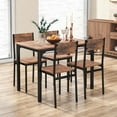 Costway Large Family Dinette Set - Sturdy 5 Piece Industrial Style ...