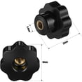 thumbnail image 2 of Star Shape Hand Knobs 7-Star Thread Through Hole Knob Female Thread Nut Clamping Knob Replacement Grip Assortment Kit for Woodworking Fixtures and Fixtures (10 Pieces), 2 of 7