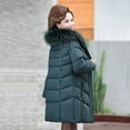thumbnail image 4 of Babysbule Winter Jackets for Women Women's Winter Plus Size Mid-Length Slim Padded Jacket Mother's Cotton Coat, 4 of 9