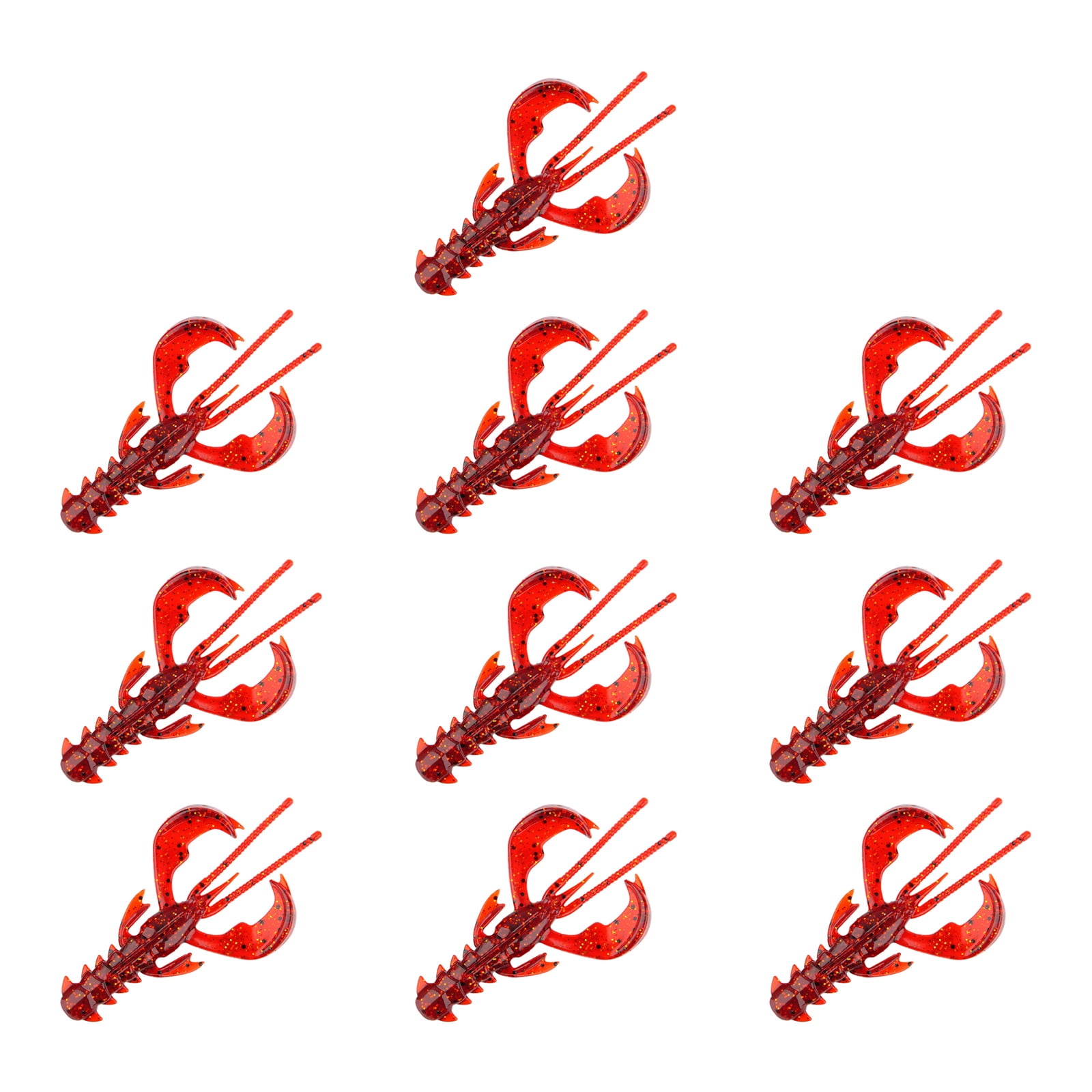 10Pcs Crawfishes Lures Lobster Shrimp Swimbaits for Freshwater Saltwater 6.5cm 3.40g Fish Lures Soft Fishing Craw Baits
