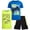 Royal/Lime/Black Video Game, variant on Boys Active Shorts Set - 3 Piece Graphic Tees Tank Tops and Basketball Shorts (8-16)