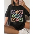 thumbnail image 1 of T-Shirt Graphique Floral pour Femmes, Col Rond Décontracté Manches Courtes, Polyester Tricoté 95 % Spandex Mélange 5 %, Longueur Régulière, Toutes Saisons - Tee 180gsm pour Adulte, Hommes, Femmes, Adolescent, Adolescent, 1 of 5