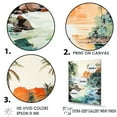 thumbnail image 3 of Designart "Skyline Of A Tropical Island" Coastal Tropical Floater Framed Wall Art Prints, 3 of 5