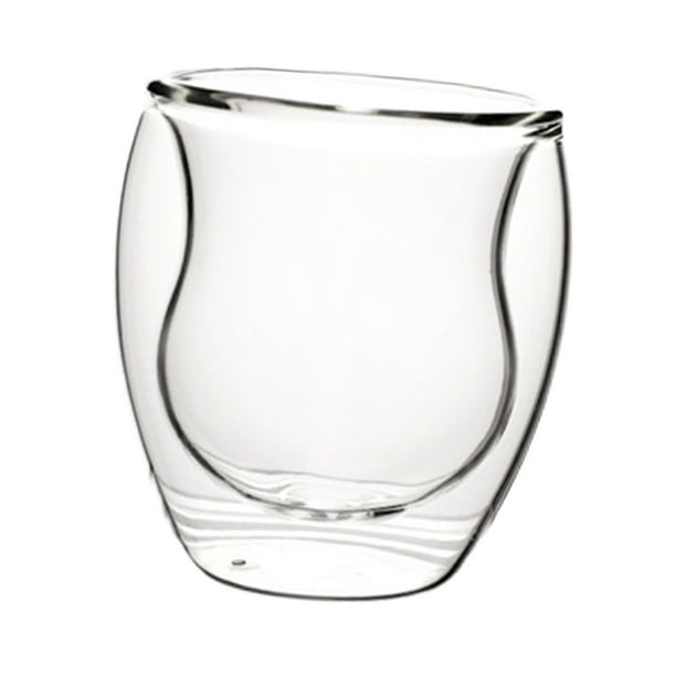 Taza de café de doble pared, taza de bebida, taza transparente resistente al calor con aislamiento, taza de café expreso, taza aislada para beber Macarena Taza de café