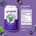 thumbnail image 4 of Spindrift Sparkling Water, Grapeade, Made with Real Squeezed Fruit, 12 fl oz, 8 Count, No Sugar Added, 14 Calories per Can, 4 of 6