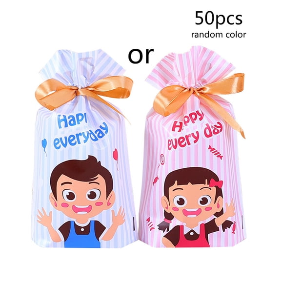 Gieenan Set of 50 Paper Candy Bags for Easter Party Favors Holiday Gift Bags