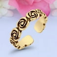 thumbnail image 3 of 4mm Roses Toe Band Ring 925 Sterling Silver Thin Adjustable Stylish Rings For Women, 3 of 5