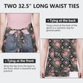 thumbnail image 6 of Pioneer Flower Floral Print Pattern Apron for Women and Men, Cotton Linen Waterproof with Pockets, Adjustable, 33x27 Inch for Kitchen, Gardening, BBQ, Salon, 6 of 6