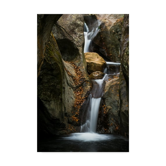 Trademark Fine Art 'Autumn Waterfall Cliffs' Canvas Art by Brenda Petrella Photography Llc