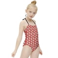 thumbnail image 3 of Hello Kitty Girls One Piece Swimsuits Hawaiian Summer Swimwear Beach Bathing Suit Outfits, 3 of 7
