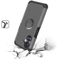 thumbnail image 3 of For OnePlus Nord N30 5G Ring Kickstand Cellphone Cover Case - Mkrng Gray, 3 of 5