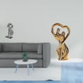 thumbnail image 2 of Figura de pareja de caballeros de arte nórdico, estatua abstracta de resina para amantes, adorno escultural para escritorio, gabinete, oficina, mesa,, 2 of 8