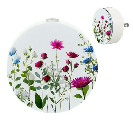 

YZUOUZY Night Light Bedroom Lamp Small Lamps Set of 2 Flowers Forsythia Hibiscus Rose