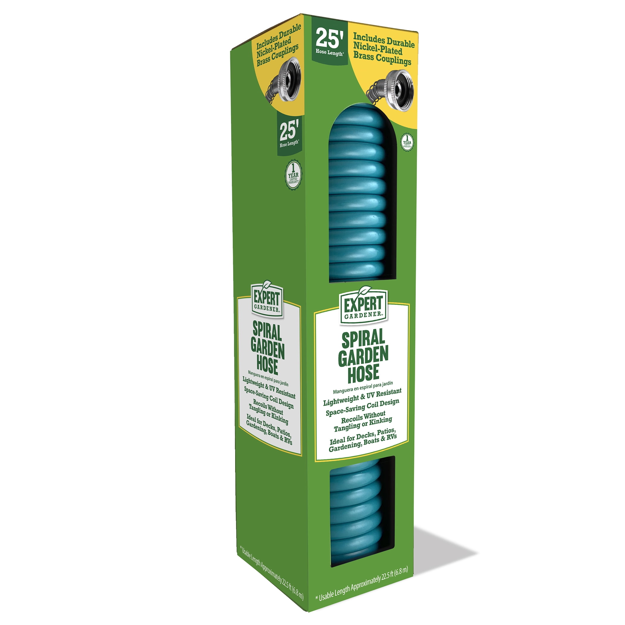 Expert Gardener 25ft Spiral Hose Turquoise