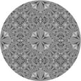 thumbnail image 1 of Ahgly Company Indoor Round Patterned Ash Gray Area Rugs, 4' Round, 1 of 1