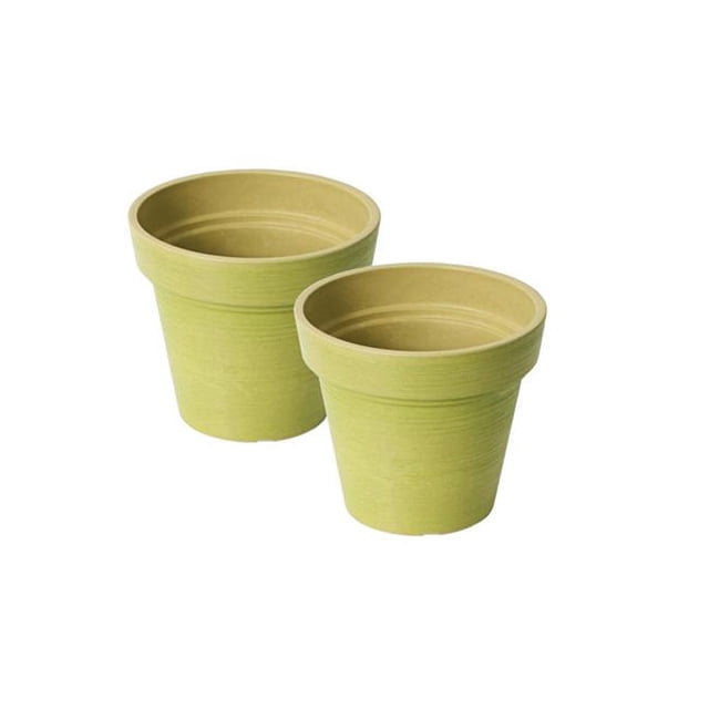 Algreen 18916 6 x 6 x 6 Po Rond Rayé&44; Vert - Pack de 2