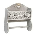 thumbnail image 4 of Dispensador de servilletas de cocina, estante para especias, estante de madera montado en la pared, estilo de granja con gancho colgante de Metal, sum perfecl Soporte de papel rollo baño, 4 of 8