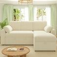 thumbnail image 6 of VANACC Sleeper Sofa Bed with Foldable Armrests,Storage Chaise & 5" Cushions,Beige, 6 of 10
