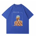 thumbnail image 1 of Camisetas de Frank para hombre y mujer, camisa informal de algodón 100%, ropa de música Pop, rubia, o-ocean, Hip Hop, de gran tamaño, 1 of 4