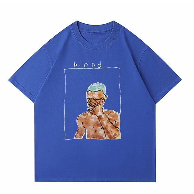 Camisetas de Frank para hombre y mujer, camisa informal de algodón 100%, ropa de música Pop, rubia, o-ocean, Hip Hop, de gran tamaño