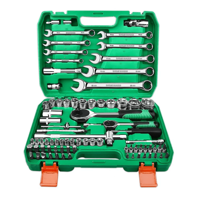 Juego De Herramientas Reparación Automóviles 82pzs Estuche VERDE
