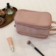 thumbnail image 4 of Puntoco Bolsa de maquillaje de almacenamiento portátil para mujeres con gran capacidad, artículos de tocador de viaje, artículos de tocador, brochas de maquillaje, bolsa de almacenamiento, 4 of 6