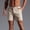 Beige, variant on WWV Men Shorts Summer Elastic Waist Pocket Button Shorts Solid Color Casual Comfy Loose Fit Beach Travel Pants Black L