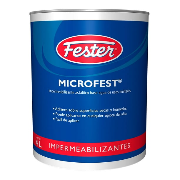 Impermeabilizante Asfáltico Base Agua de Usos Múltiples Fester Microfest 4 L Fester Microfest 4 L