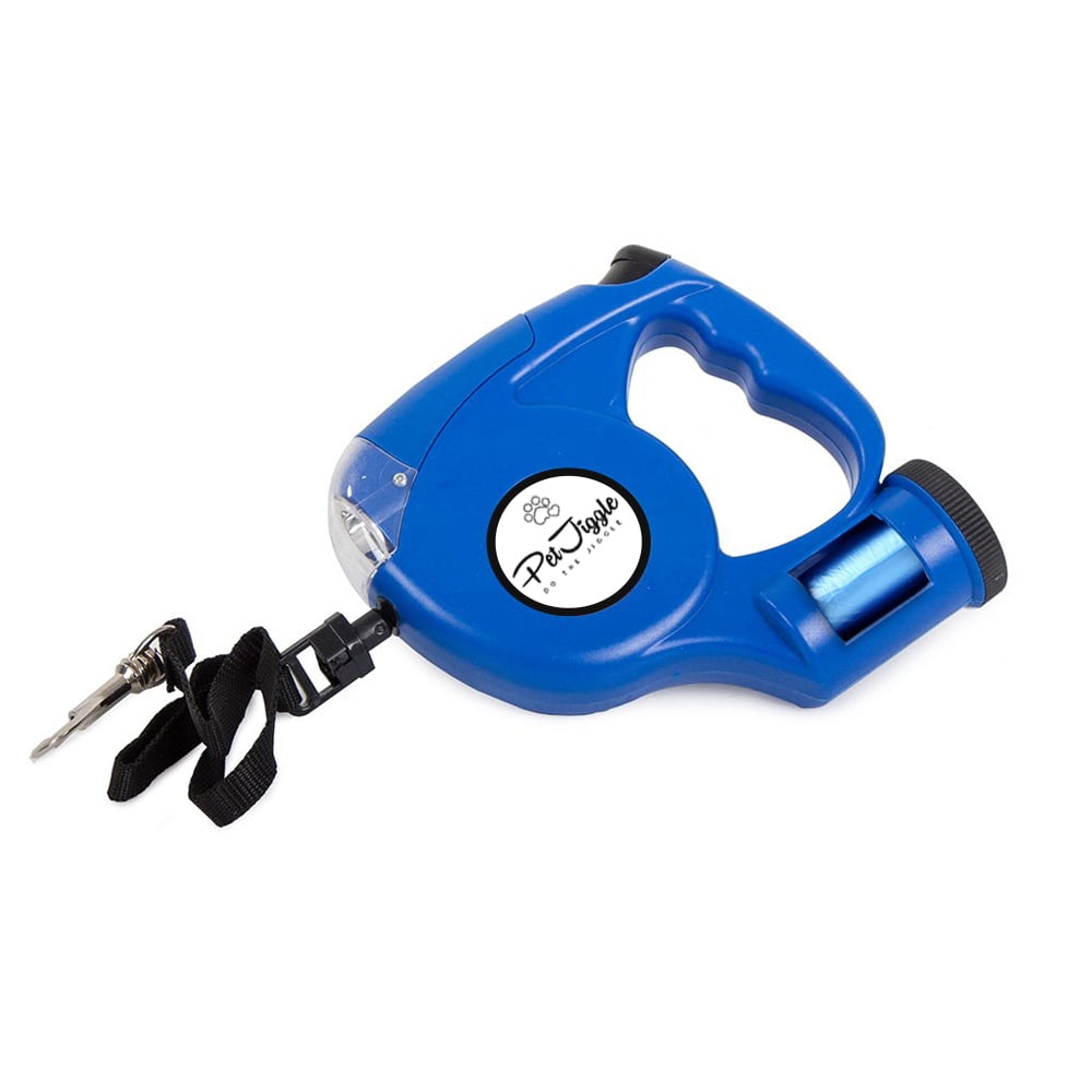PetJiggle™ Retractable Dog Leash for Dogs with LED Flashlight and Poop