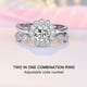 thumbnail image 5 of HomeKingdee 2 Pcs Adjustable Open Moissanite Snowflake Engagement Rings Set - Plated Simulation Zircon Diamond Rings for Women for Parties Banquets Gifts, 5 of 5