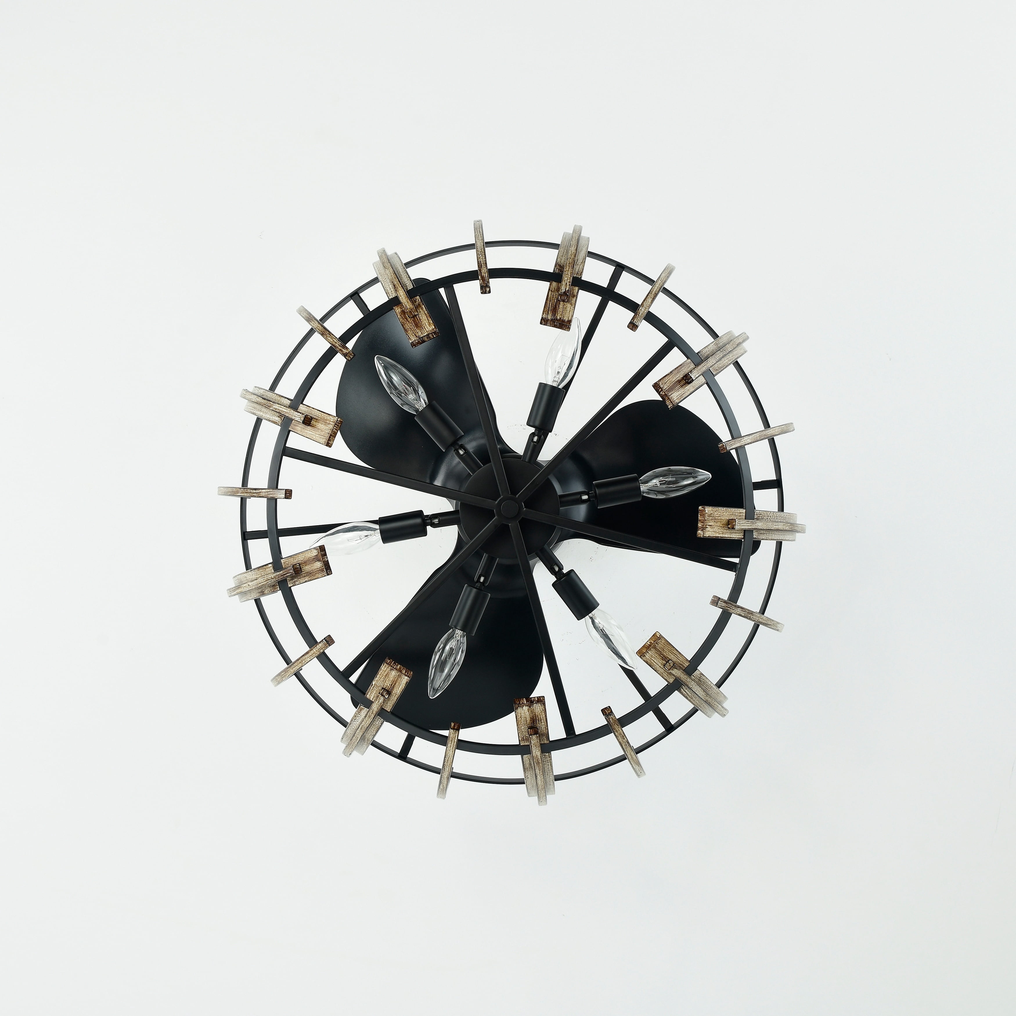 Matthias 26 in. Indoor Black Finish Ceiling Fan with Light Kit and Remote