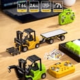 thumbnail image 6 of Remote Control Forklift with Trailer, 1/64 Mini RC Forklift Toys with Lights & Sound, RC Construction Vehicles for Boys Christmas Birthday Gifts, 6 of 9