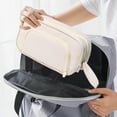 thumbnail image 4 of Large Pencil Case Big Capacity Pen Pouch With 3 Compartments Pencil Bag With Zipper Organizer Makeup Bag, 4 of 5