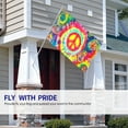 thumbnail image 4 of Tie Dye Peace Flag 3x5 Ft Breeze Rainbow Color Hippie Flag Outdoor Indoor Outside Garden Yard Banner Decorative With Metal Grommets Sign, 4 of 5