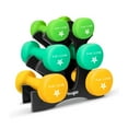 thumbnail image 4 of Yes4All 3-5-8 LBS Set of Neoprene Coated Dumbbells, Pair of Hand Weights for Women, Various Weight Options and 15 Color Choices with Plastic Rack, 4 of 6