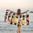 thumbnail image 5 of KLL Sea Shell Microfiber Beach Towel Fast Drying,Extra Large 27.5"x55" Sand Free Beach Towel Super Lightweight Towels, 5 of 5