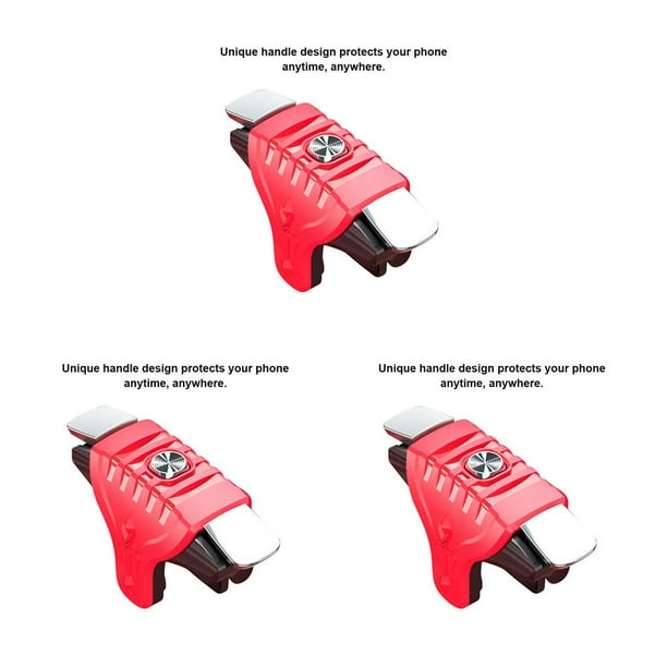 Sidaley 1 par de juegos de teléfono móvil Trigger Games Disparos Gamepad Joystick ergonómico Controlador de juegos Teléfono inteligente Rojo Type1 NO1