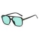 thumbnail image 1 of Black Green Gafas de sol cuadradas Vintage para mujer, gafas de sol con espejo Retro, gafas de sol femeninas en negro y amarillo, moda de colores caramelo para mujer, 1 of 5