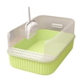 thumbnail image 4 of Bvdfgk Cat Litter Tray Cat Litter Box Pet Accessories Semi Closed with Cat Litter Spade Green, 4 of 9