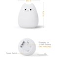 thumbnail image 5 of LED Cat Night Light Battery Powered Silicone Multicolor Cute Lamp Warm White and 7 Color Breathing Mode Bedroom Decor, 5 of 7
