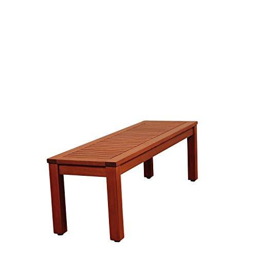 Photo 1 of amazonia aster eucalyptus backless patio bench, 53