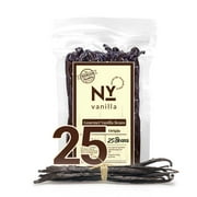 Akshit 25 Vanilla Beans Grade a, Vanilla Beans for Vanilla Extract (6-8 inches) 1.7 oz