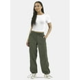 thumbnail image 2 of No Boundaries Rib-Waist Parachute Cargo Pants, 30” Inseam, Women's and Women's Plus, 2 of 5